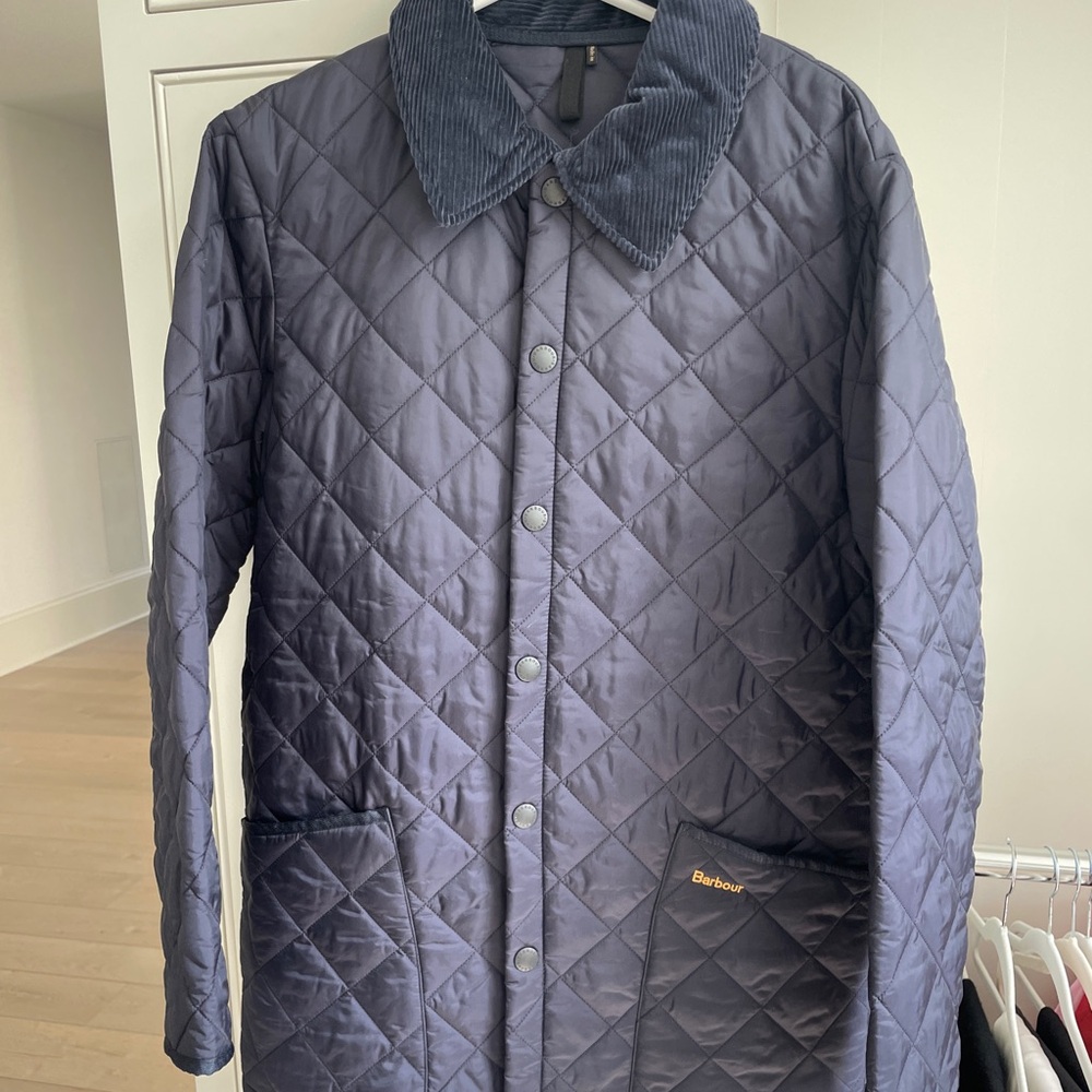 Barbour Dark Blue Quilted Jacket for Men
